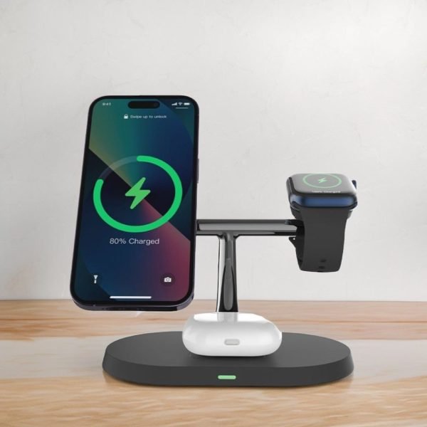 LEPOID 3 in 1 Magnetic Magsafe Wireless charger Station Compatible with iPhone 13 14 15 Pro Max Airpods Apple Watch