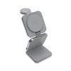 LEPOID 3 in 1 Foldable Portable Magnetic Magsafe Wireless charger Compatible with iPhone 12 13 14 15 Plus Pro Max Samsung Galaxy S20 S21 S22 S23 S24 Plus Ultra Grey
