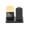 LEPOID 5 in 1 Night Light Alarm Clock Magnetic Magsafe Wireless charger Compatible with iPhone 12 13 14 15 Plus Pro Max Samsung Galaxy S20 S21 S22 S23 S24 Plus Ultra Black