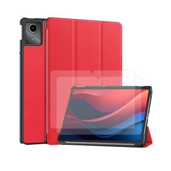 LEPOID Slim Case for Lenovo,Smart Cover for Lenovo K10 10.95", Auto Sleep/Wake & Kickstand for Lenovo Tablet(With tempered-glass screen protector*2 and cleaning kit*2)