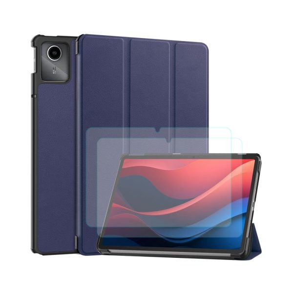 LEPOID Slim Case for Lenovo,Smart Cover for Lenovo K10 10.95", Auto Sleep/Wake & Kickstand for Lenovo Tablet(With tempered-glass screen protector*2 and cleaning kit*2)