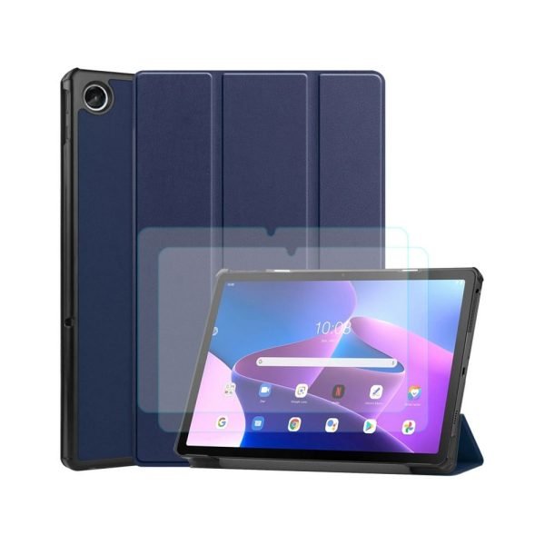 LEPOID Slim Case for Lenovo,Smart Cover for Lenovo K10 Pro 10.61", Auto Sleep/Wake & Kickstand for Lenovo Tablet(With tempered-glass screen protector*2 and cleaning kit*2)