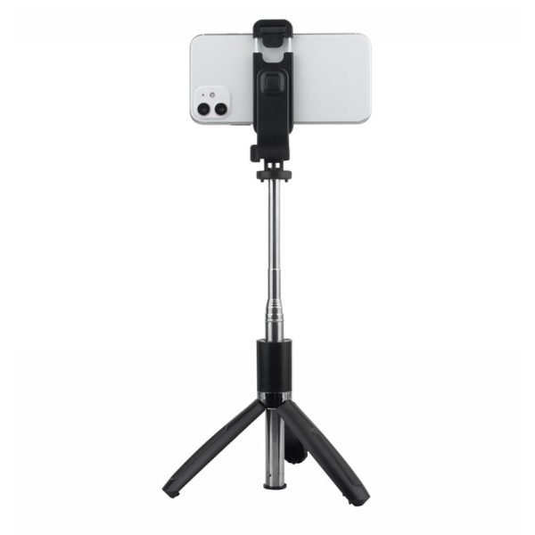 LEPOID Selfie Stick, Multi-functional Bluetooth Selfie Artifact Extended 1 Meter Telescopic Pole Self-Timer Live Photo Tripod Compatible with Camera Black