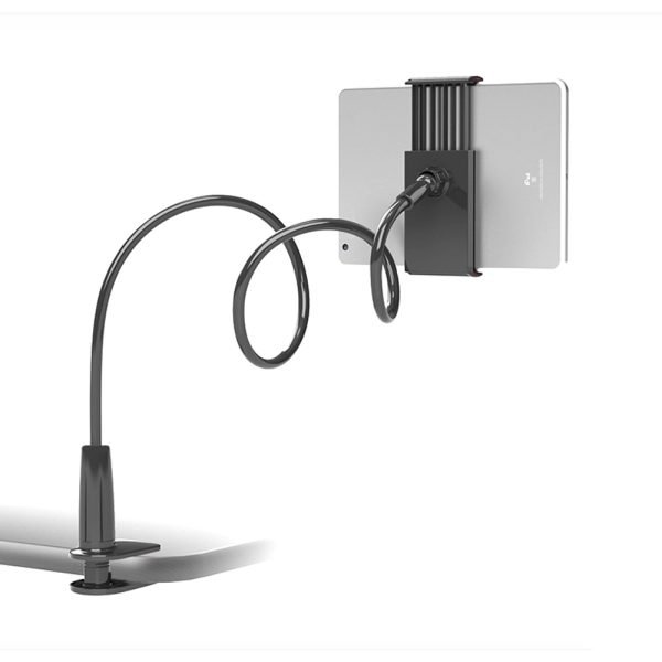 LEPOID Tablet holder, Multifunctional Home Desktop Bedside Tablet Stand Rotating Flexible Cell Phone Holder Compatible with 4-10.6 inch Cell Phone&Tablet Black