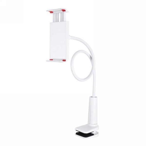 LEPOID Tablet holder, Multifunctional Home Desktop Bedside Tablet Stand Rotating Flexible Cell Phone Holder Compatible with 4-10.6 inch Cell Phone&Tablet White