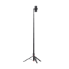 LEPOID ‌Outdoor Auto-Deploy Selfie Stick with 1.77m Gravity-Extend Pole & Tripod Base - Bluetooth Remote for Vlog and Live Streaming Black