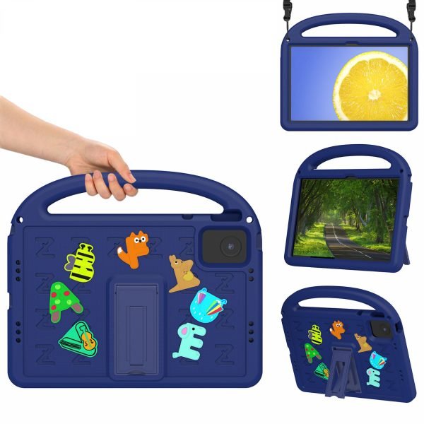 LEPOID ‌Kids Shockproof EVA Stand Protective Case, Cartoon Handle Tablet Cover with Adjustable Shoulder Strap for Lenovo Zhaoyang K10
