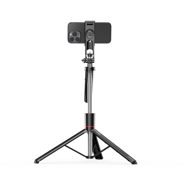 LEPOID ‌Sturdy Selfie Stick with 1.7m Reinforced Extendable Pole & Bluetooth Remote - Stabilized Tripod Base for Live Streaming and Photography Black