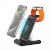 LEPOID 3-in-1 Foldable Magnetic Wireless Charger, Portable Charging Station Compatible with iPhone 12-16 Series, AirPods & Apple Watch