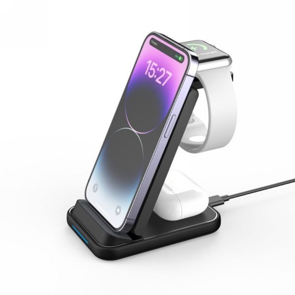LEPOID 3-in-1 Foldable Magnetic Wireless Charger, Portable Charging Station Compatible with iPhone 12-16 Series, AirPods & Apple Watch