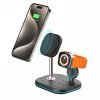 LEPOID ‌3-in-1 Vertical Magnetic Wireless Charging Stand, Compatible with iPhone 12-16 Series, AirPods, Apple Watch & Samsung Galaxy S20-S25 Plus Ultra