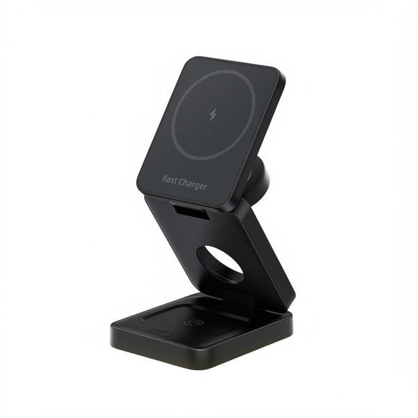 LEPOID ‌3-in-1 ABS Foldable Magnetic Wireless Charger, Portable Charging Station Compatible with iPhone 12-16 Series, AirPods, Apple Watch & Samsung Galaxy S20-S25 Plus Ultra