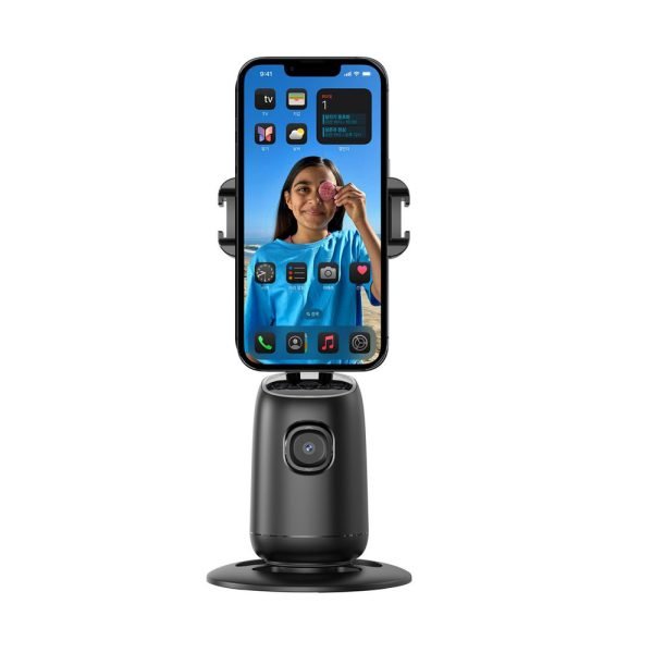 LEPOID 360° Rotating Beauty Fill Light Smartphone Gimbal with AI Face Tracking, Anti-Shake Desktop Photography/Live Streaming & Gesture Control