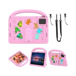 LEPOID ‌Kids Shockproof EVA Stand Protective Case, Cartoon Handle Tablet Cover with Adjustable Shoulder Strap for Lenovo Zhaoyang K10