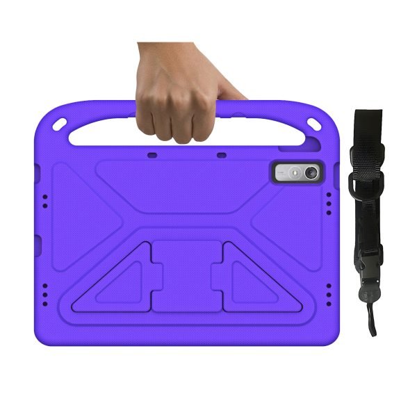 LEPOID ‌Kids Shockproof EVA Stand Protective Case, Cartoon Handle Tablet Cover with Adjustable Shoulder Strap for Lenovo K11 Gen2