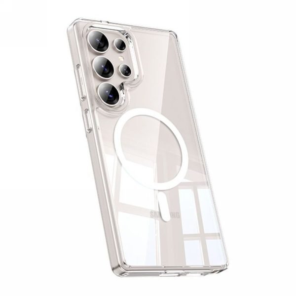 LEPOID SHOCKPROOF IPHONE CASE WITH MAGSAFE, CLEAR TPU PHONE CASE FOR SAMSUNG S25 ULTRA CLEAR(WITH TEMPERED-GLASS SCREEN PROTECTOR AND DUST-FREE KIT)