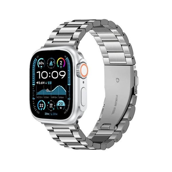 LEPOID 9H HD Tempered Glass Full-Cover Shockproof Case + Stainless Steel Solid Metal Band Kit with Removal Tool for Apple Watch Series S10 46mm