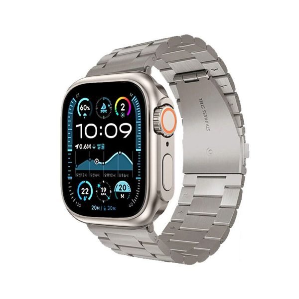 LEPOID 9H HD Tempered Glass Full-Cover Shockproof Case + Stainless Steel Solid Metal Band Kit with Removal Tool for Apple Watch Series S10 46mm