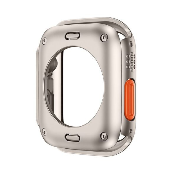 LEPOID 9H HD Tempered Glass Full-Cover Shockproof Case + Stainless Steel Solid Metal Band Kit with Removal Tool for Apple Watch Series S10 42mm