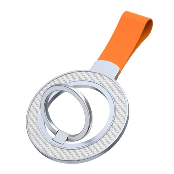 LEPOID MagSafe Dual-Sided Magnetic Phone Ring Holder Stand - 360° Rotatable Silicone Finger Strap for Desk/Wall Mount, Compatible with iPhone 12-16/Samsung S24/S25