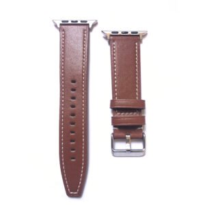 LEPOID Genuine Leather Bands Real Leather Strap iWatch Ultra SE Series 8/7/6/5/4/3/2/1，Compatible with Apple Watch Band 38mm 40mm 41mm Brown