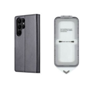 LEPOID Genuine leather Book style Flip leather case Phone Case for Samsung S24 Plus Ultra